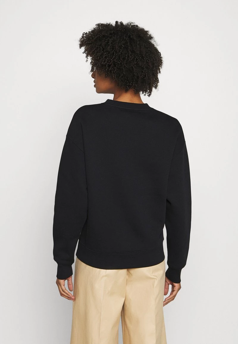 CLOSED Femme CREW NECK WITH TONAL LOGO Sweatshirt Black 5 CLOSED Femme CREW NECK WITH TONAL LOGO Sweatshirt Black – Image 3