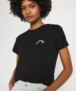 CLOSED Femme CREW NECK WITH LOGO ON CHEST T Shirt Imprimé Black