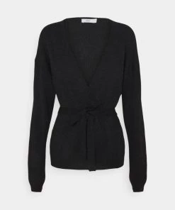 CLOSED WOMEN´S WRAP CARDIGAN MIDI Gilet Black Femme