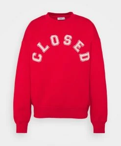 CLOSED CREW NECK WITH LOGO Sweatshirt Red Femme -Promos CLOSED Magasin 1bfbb784709b48b5963cb86fa5532681