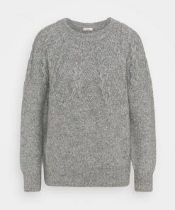 CLOSED CREW NECK Pullover Grey Heather Melange Femme