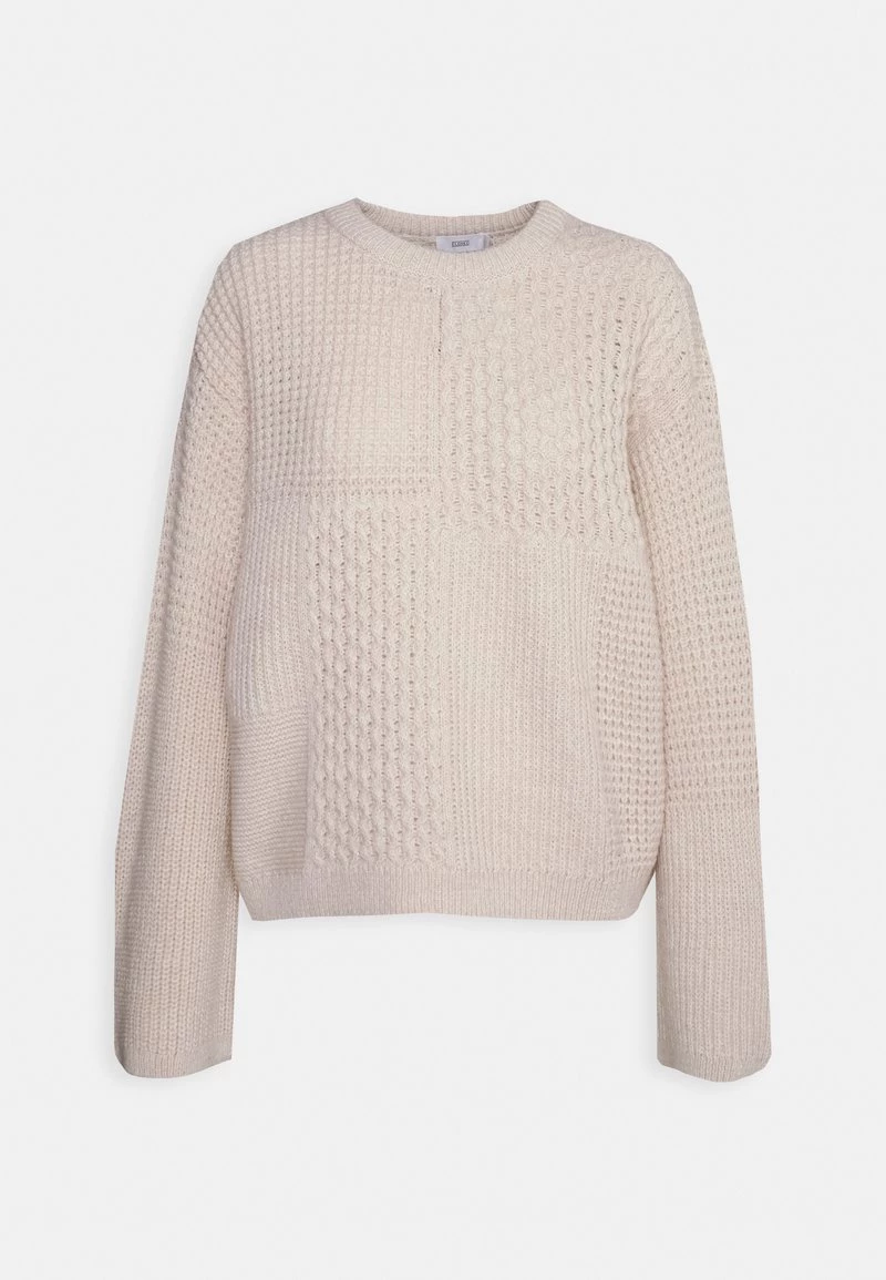 CLOSED PATCHWORK CREW Pullover Yellow Ecru Femme 3 CLOSED PATCHWORK CREW Pullover Yellow Ecru Femme