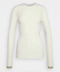 CLOSED Femme RIB CREW LONG SLEEVE Pullover Yellow Ecru