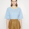 CLOSED Femme STRIPED RAGLAN T Shirt Imprimé Placid Blue 1 CLOSED Femme STRIPED RAGLAN T Shirt Imprimé Placid Blue -Promos CLOSED Magasin 41ad43200c294c4ab1f0e7c0dbdee989