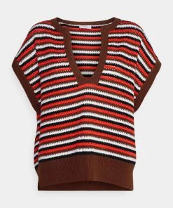 CLOSED TUNIC VEST Pullover Brazil Nut Femme