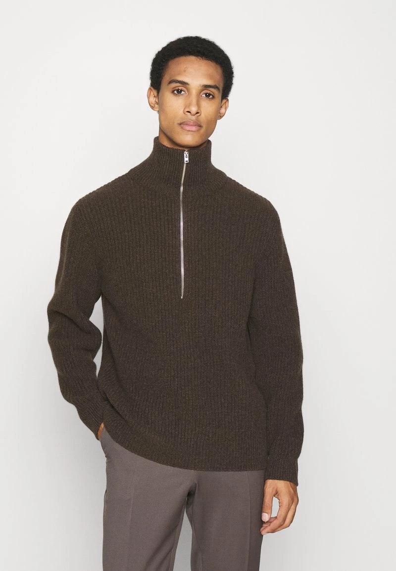 CLOSED HALF ZIP JUMPER Pullover Dark Lava Homme 3 CLOSED HALF ZIP JUMPER Pullover Dark Lava Homme