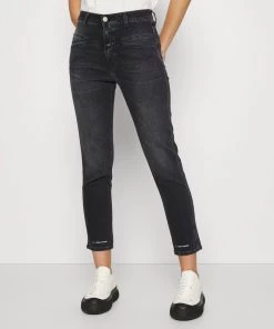 CLOSED Femme PEDAL PUSHER Jean Droit Dark Grey