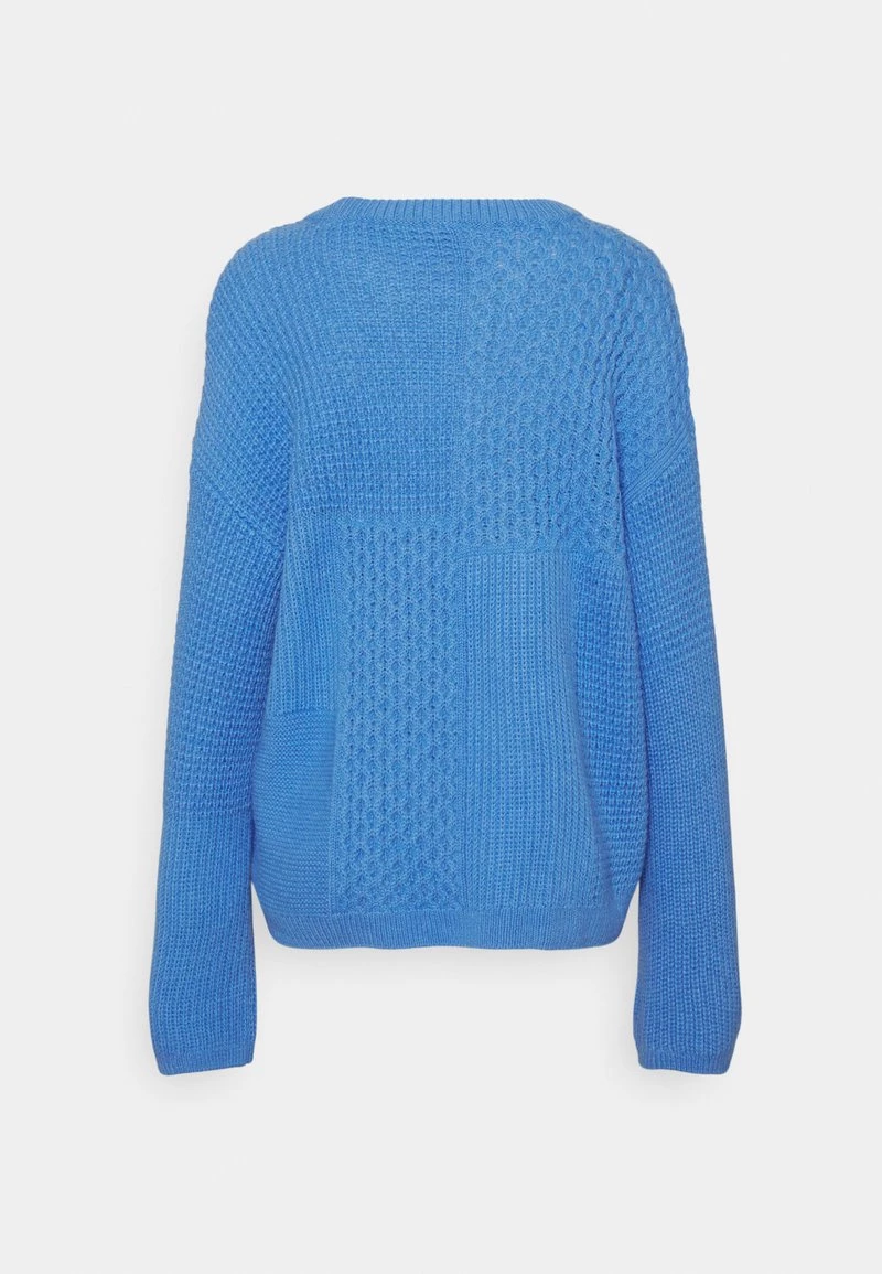 CLOSED Femme PATCHWORK CREW Pullover Placid Blue 4 CLOSED Femme PATCHWORK CREW Pullover Placid Blue – Image 2