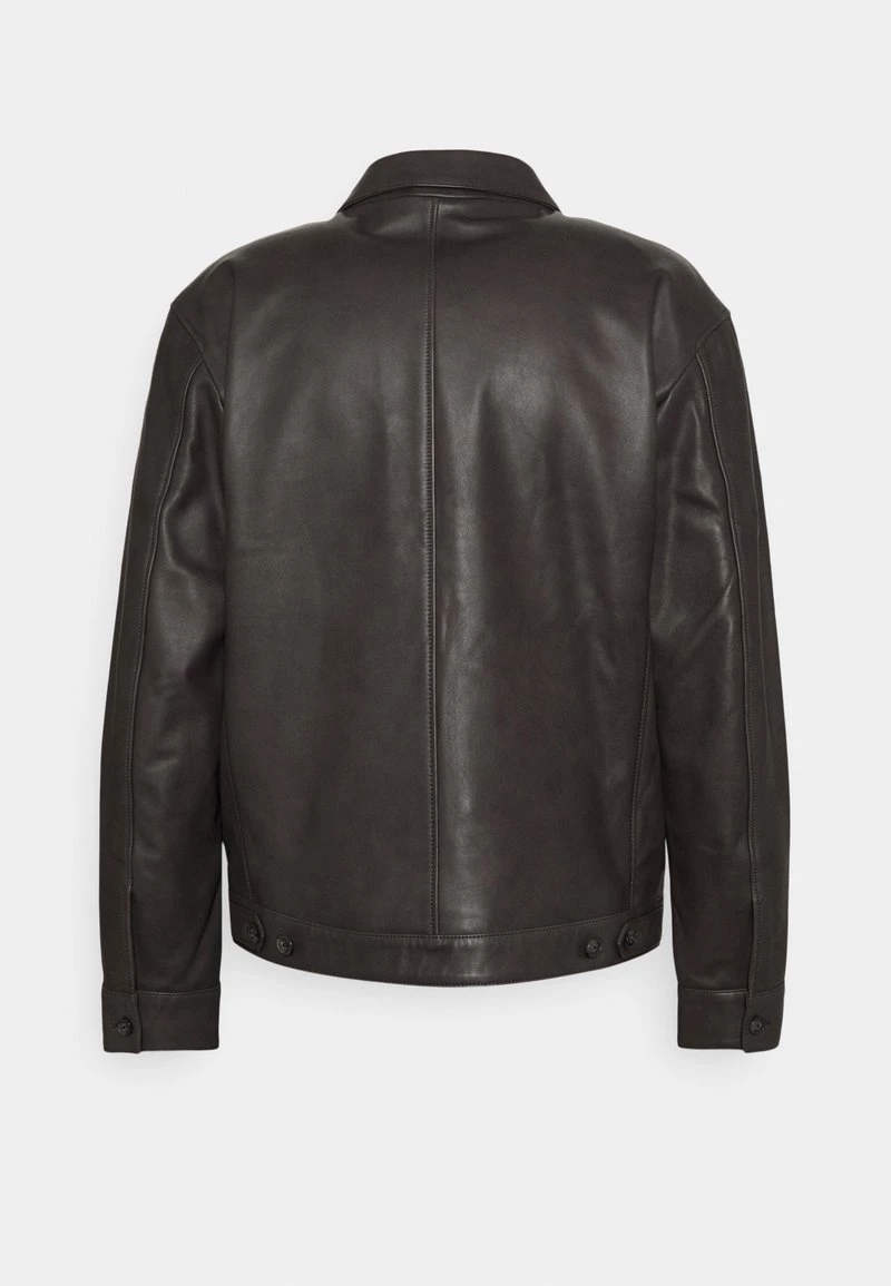 CLOSED Homme WORKER JACKET Veste En Cuir Dark Nickel 4 CLOSED Homme WORKER JACKET Veste En Cuir Dark Nickel – Image 2