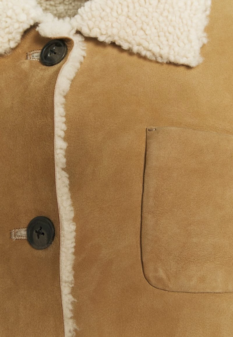 CLOSED Femme WILLOW SHEARLING JACKET Veste En Cuir Sandstone 7 CLOSED Femme WILLOW SHEARLING JACKET Veste En Cuir Sandstone – Image 5