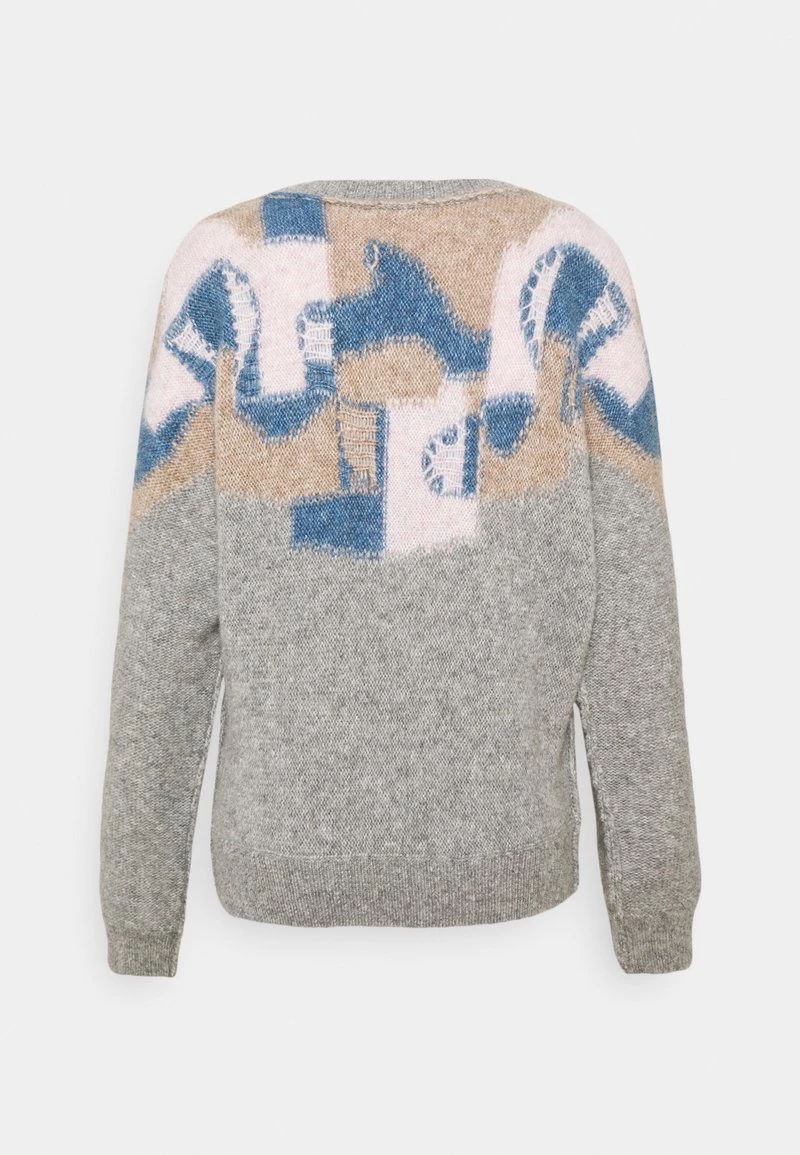 CLOSED Femme COLOUR BLOCK CREW NECK Pullover Grey Heather Melange 4 CLOSED Femme COLOUR BLOCK CREW NECK Pullover Grey Heather Melange – Image 2