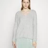 CLOSED LONG SLEEVE Pullover Light Grey Melange Femme -Promos CLOSED Magasin 7371e81992db4aa1bbb7f956a02e04f7