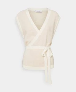 CLOSED WOMEN CAP SLEEVE OPEN Gilet Ivory Femme