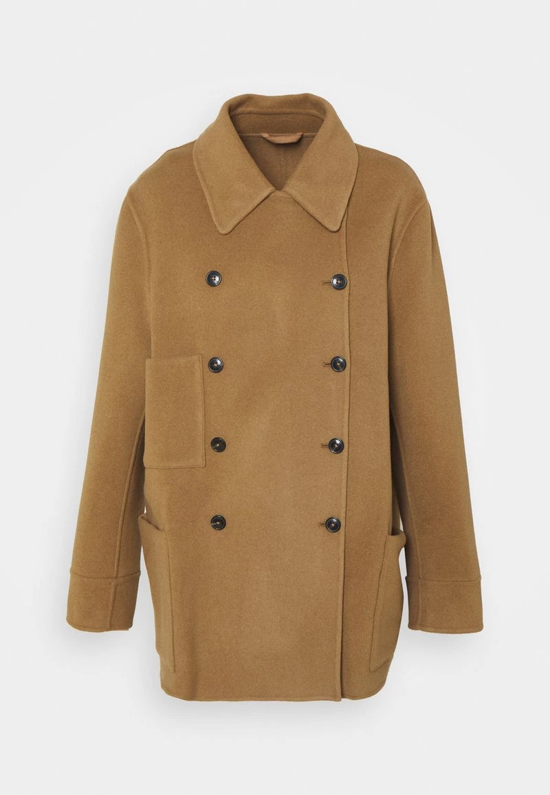 CLOSED Femme YANA SHORT DOUBLE BREASTED Manteau Court Dark Tan 3 CLOSED Femme YANA SHORT DOUBLE BREASTED Manteau Court Dark Tan