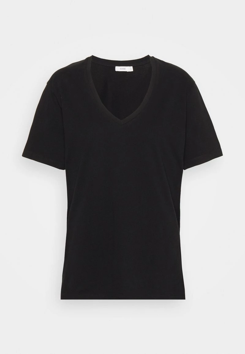 CLOSED V NECK T Shirt Basique Black Femme 4 CLOSED V NECK T Shirt Basique Black Femme – Image 2