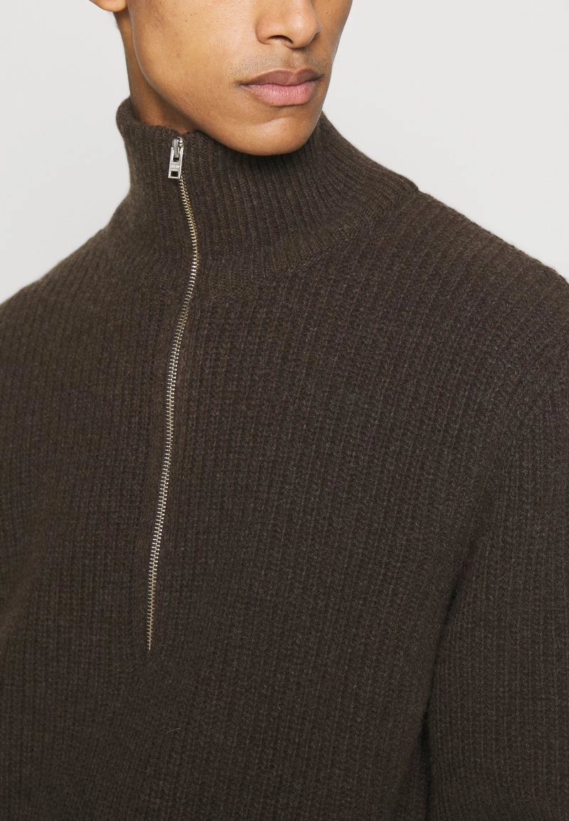 CLOSED HALF ZIP JUMPER Pullover Dark Lava Homme 10 CLOSED HALF ZIP JUMPER Pullover Dark Lava Homme â Image 8