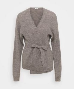 CLOSED Femme WOMEN´S WRAP CARDIGAN MIDI Gilet Grey Heather Melange