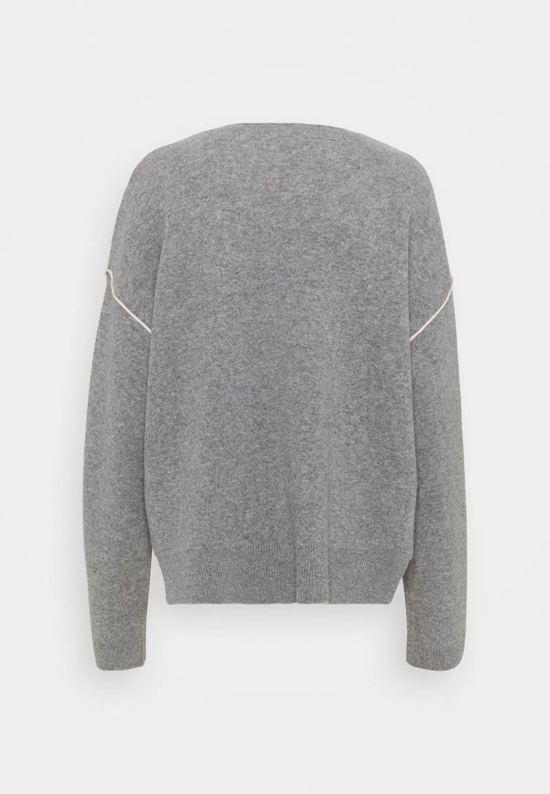 CLOSED Femme V NECK JUMPER Pullover Grey Heather Melange 4 CLOSED Femme V NECK JUMPER Pullover Grey Heather Melange – Image 2