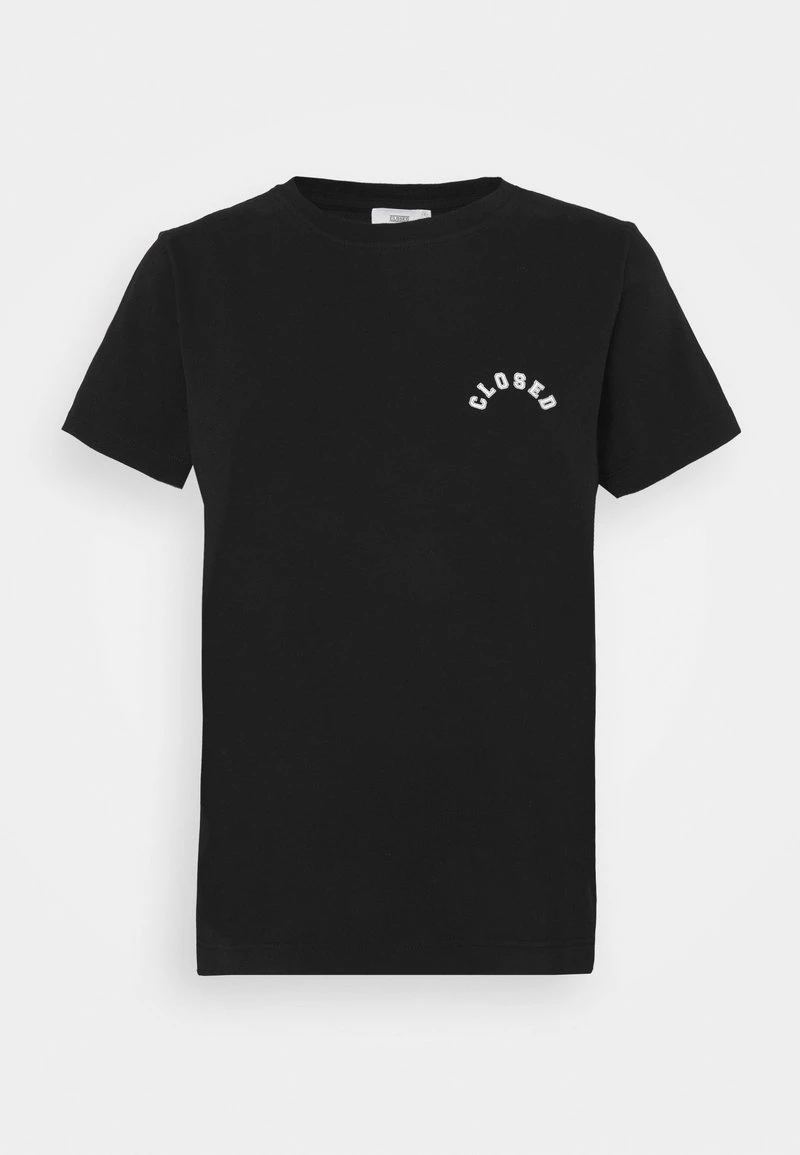 CLOSED Femme CREW NECK WITH LOGO ON CHEST T Shirt Imprimé Black 8 CLOSED Femme CREW NECK WITH LOGO ON CHEST T Shirt Imprimé Black – Image 6