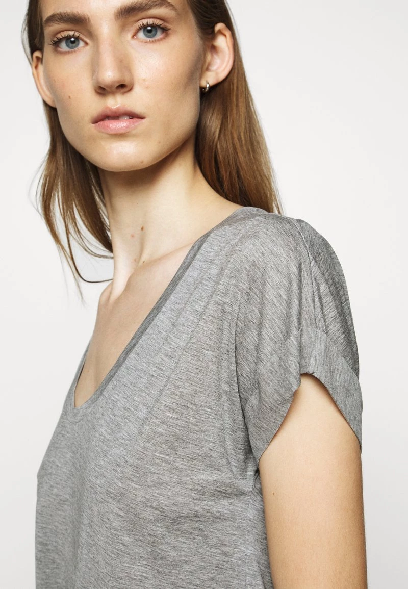 CLOSED Femme SOFT V NECK T Shirt Basique Grey Heather Melange 8 CLOSED Femme SOFT V NECK T Shirt Basique Grey Heather Melange – Image 6