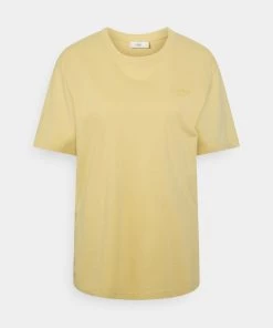 CLOSED Femme EMBROIDERED T Shirt Basique Yellow Calcite