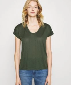 CLOSED Femme SOFT V NECK T Shirt Basique Thyme