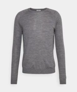 CLOSED RAGLAN CREW NECK JUMPER Pullover Dark Grey Melange Homme -Promos CLOSED Magasin adc3ee60f5c4463b871fb563b9c142ff