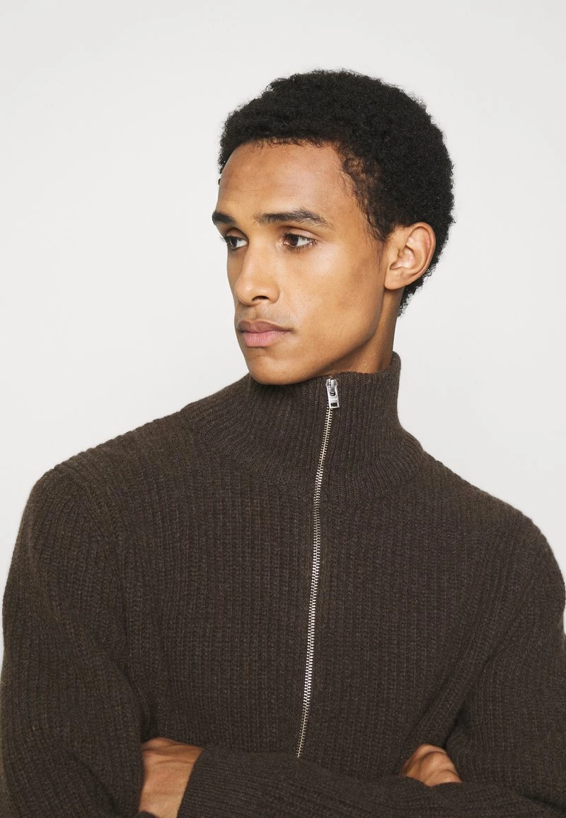 CLOSED HALF ZIP JUMPER Pullover Dark Lava Homme 7 CLOSED HALF ZIP JUMPER Pullover Dark Lava Homme â Image 5