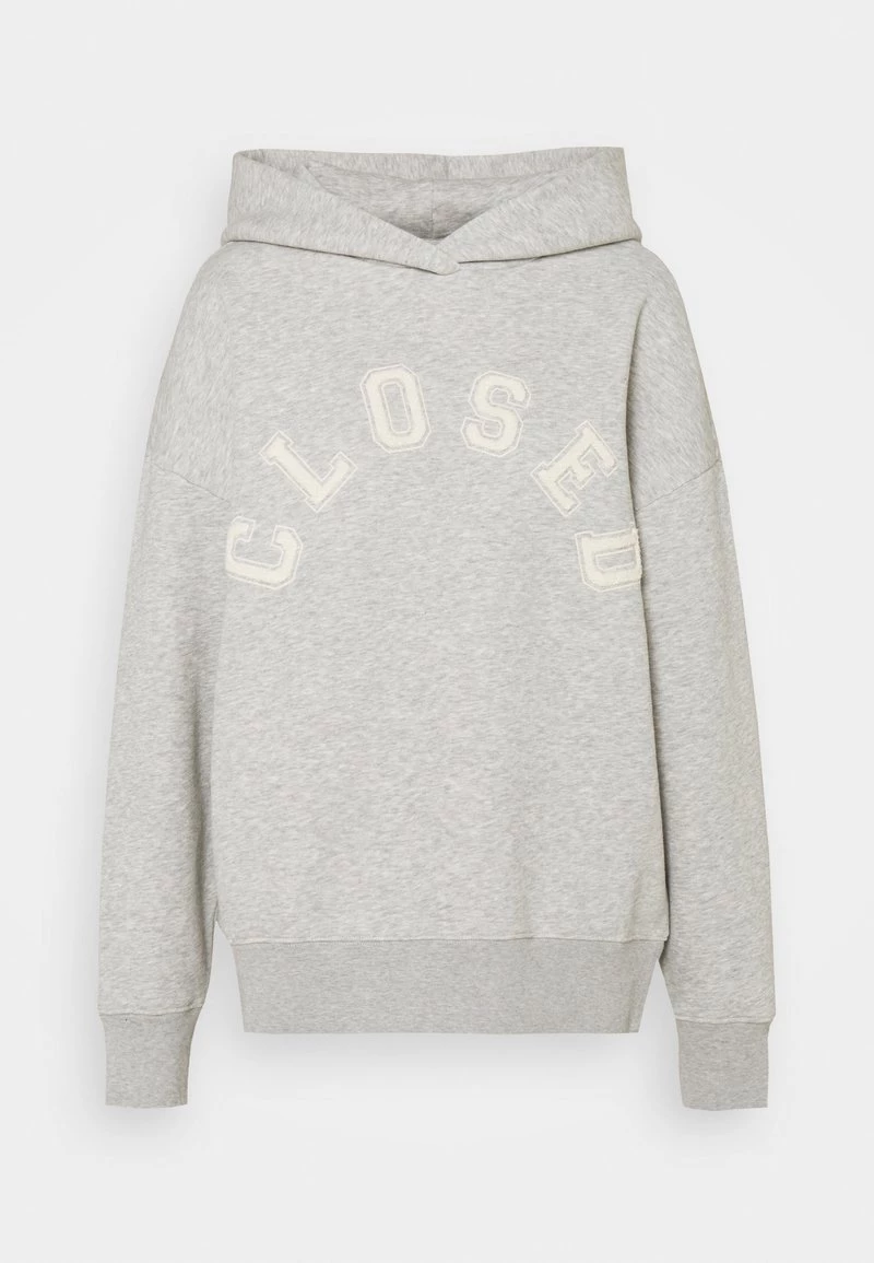 CLOSED Femme HOODIE WITH WHITE LOGO ACROSS CHEST Sweatshirt Grey 8 CLOSED Femme HOODIE WITH WHITE LOGO ACROSS CHEST Sweatshirt Grey – Image 6