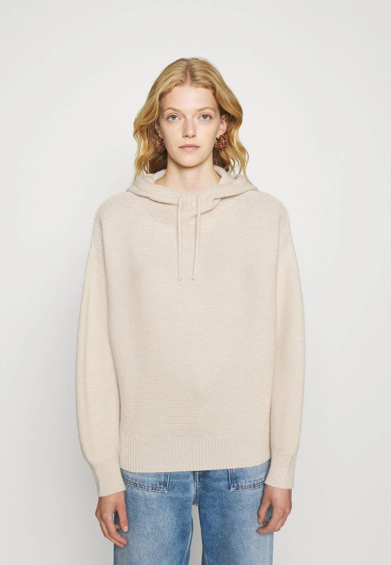 CLOSED Femme WOMENS HOODED JUMPER Pullover Ivory 3 CLOSED Femme WOMENS HOODED JUMPER Pullover Ivory