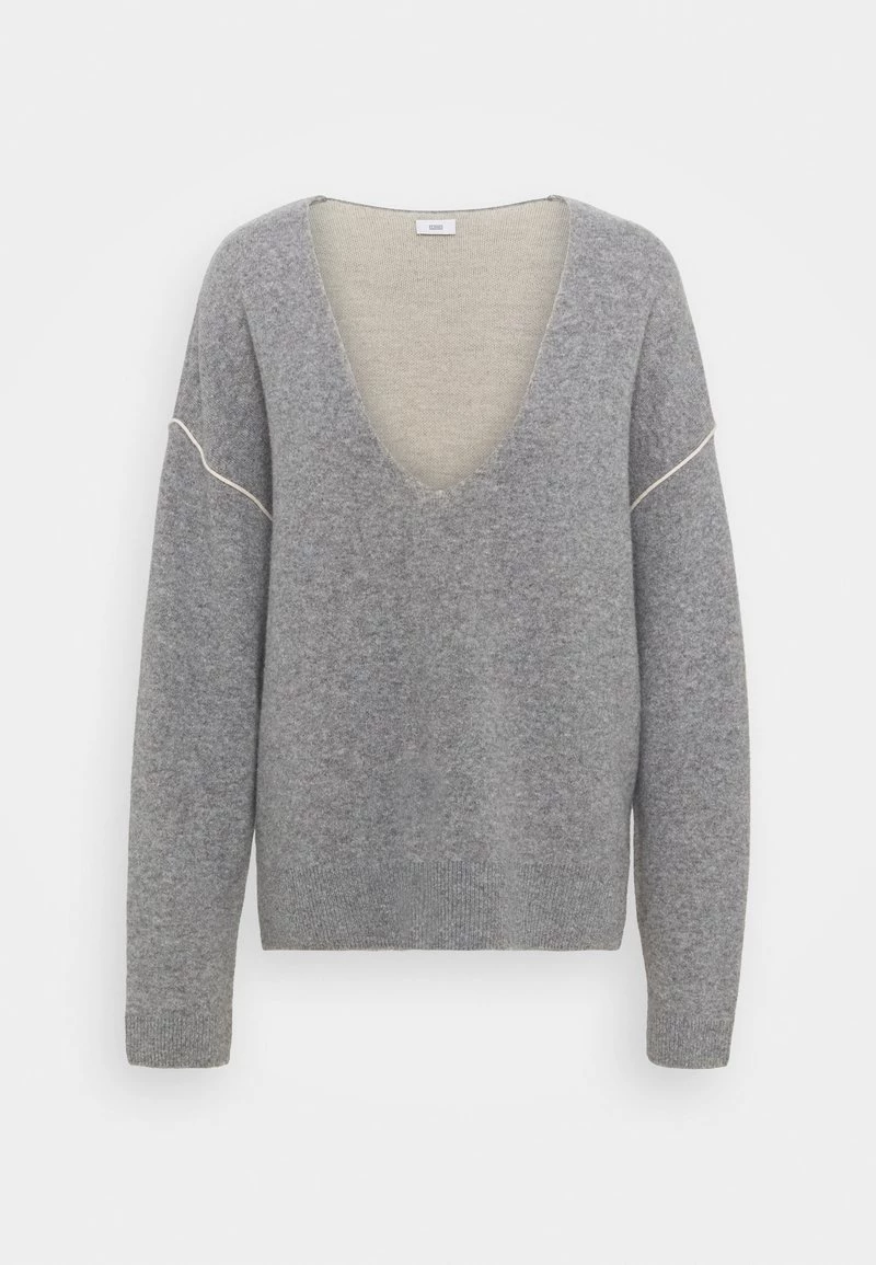 CLOSED Femme V NECK JUMPER Pullover Grey Heather Melange 3 CLOSED Femme V NECK JUMPER Pullover Grey Heather Melange