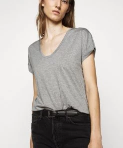 CLOSED Femme SOFT V NECK T Shirt Basique Grey Heather Melange 11 CLOSED Femme SOFT V NECK T Shirt Basique Grey Heather Melange -Promos CLOSED Magasin d25a37c32d984ee4af4ca68bf7f766af