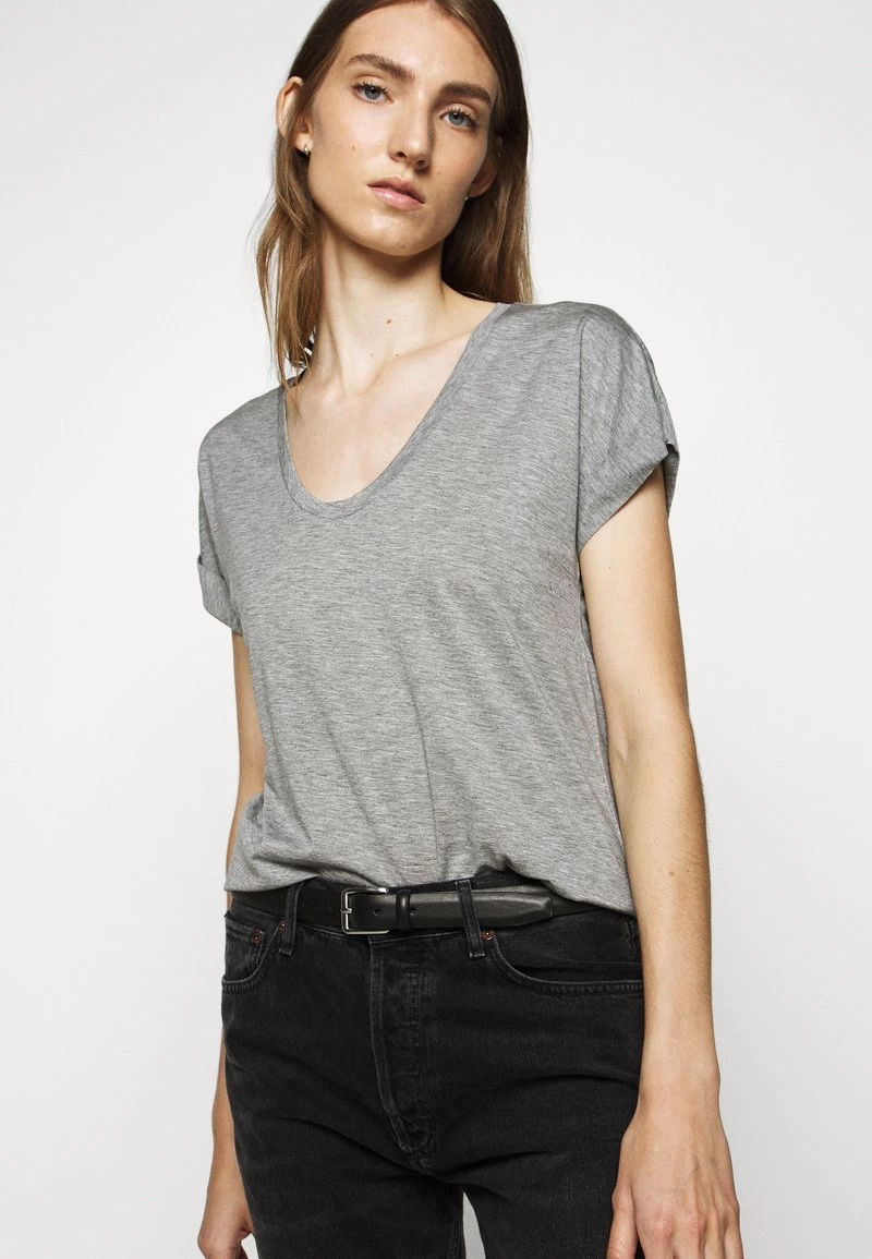 CLOSED Femme SOFT V NECK T Shirt Basique Grey Heather Melange 6 CLOSED Femme SOFT V NECK T Shirt Basique Grey Heather Melange – Image 4