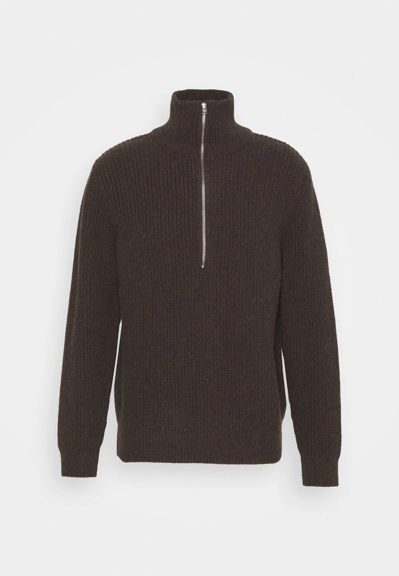 CLOSED HALF ZIP JUMPER Pullover Dark Lava Homme 9 CLOSED HALF ZIP JUMPER Pullover Dark Lava Homme â Image 7