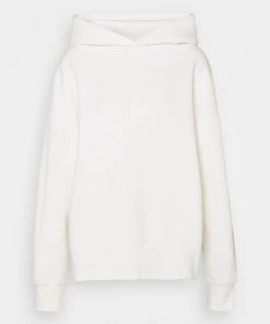 CLOSED Femme HOODIE WITH TONAL SLOGAN Pullover Ecru