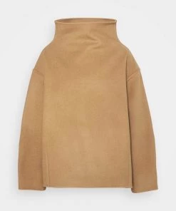 CLOSED Femme PINEDALE MOCK NECK SEAM DETAIL Pullover Dark Tan