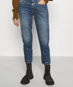 CLOSED PEDAL PUSHER Jean Boyfriend Dark Blue Femme