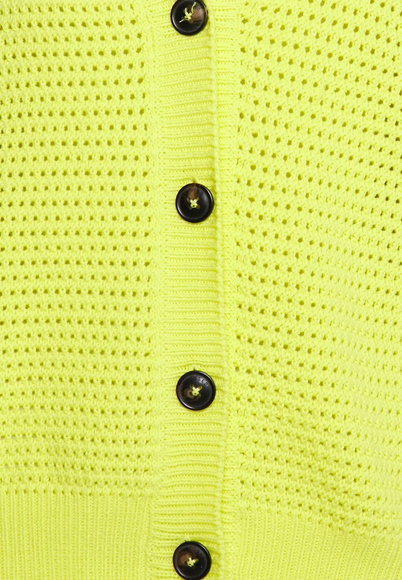CLOSED CARDIGAN V NECK Gilet Neon Lemon Femme 5 CLOSED CARDIGAN V NECK Gilet Neon Lemon Femme – Image 3