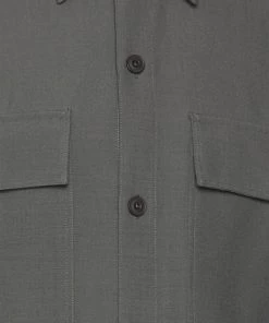 CLOSED UTLITIY LONGSLEEVE Chemise Dark Nickel Homme 7 CLOSED UTLITIY LONGSLEEVE Chemise Dark Nickel Homme -Promos CLOSED Magasin f2b94cc6d49148f6832be6d386dd6d2a