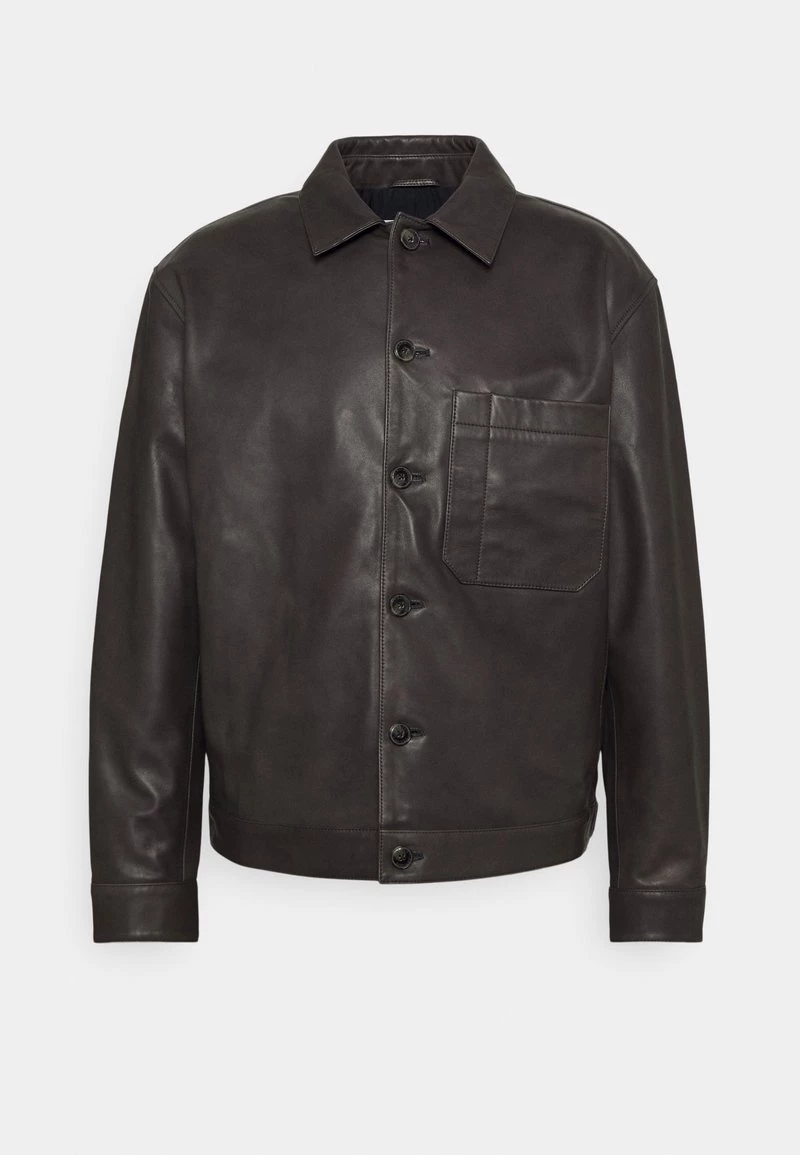 CLOSED Homme WORKER JACKET Veste En Cuir Dark Nickel 3 CLOSED Homme WORKER JACKET Veste En Cuir Dark Nickel
