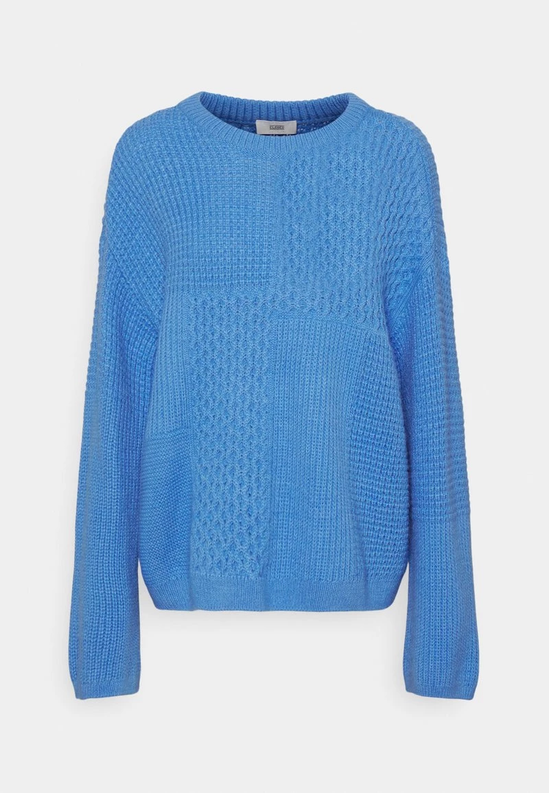 CLOSED Femme PATCHWORK CREW Pullover Placid Blue 3 CLOSED Femme PATCHWORK CREW Pullover Placid Blue